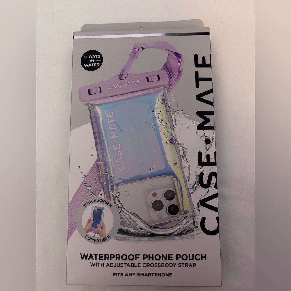 Case-Mate Waterproof Phone Pouch with an adjustable crossbody strap Pink